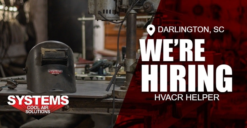 We are hiring HVACR Helper in Darlington, SC